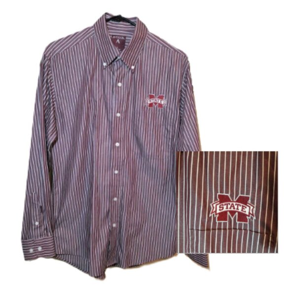 Antigua Mississippi State University button-up shirt Men's small Collegiate Fall - Picture 1 of 14
